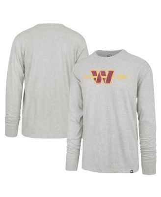 Men's Gray Washington Commanders Premier Franklin Long Sleeve T-Shirt