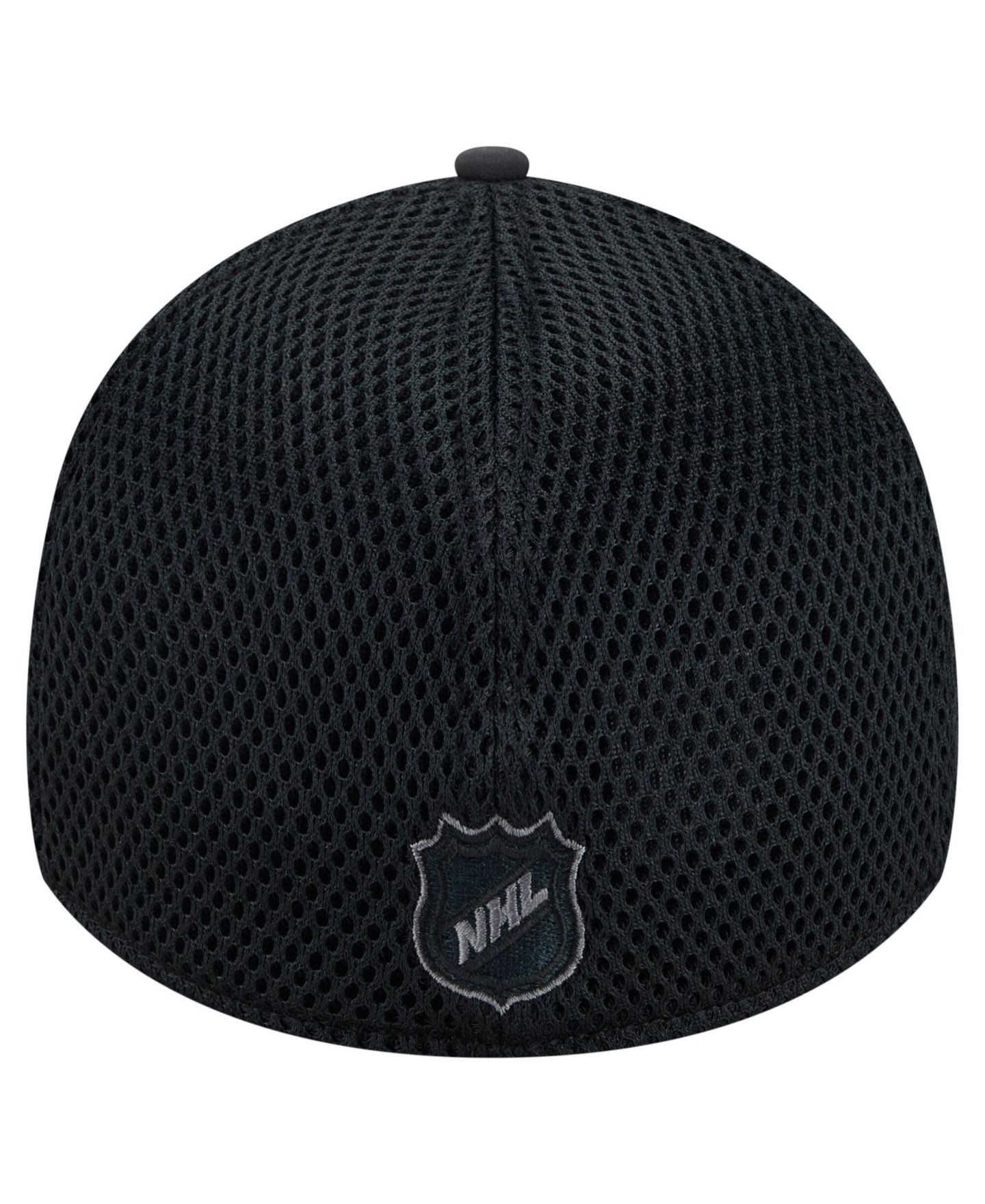 Мужской головной убор New Era Black Boston Bruins Blackout 39THIRTY Flex Fit Hat — фото 3