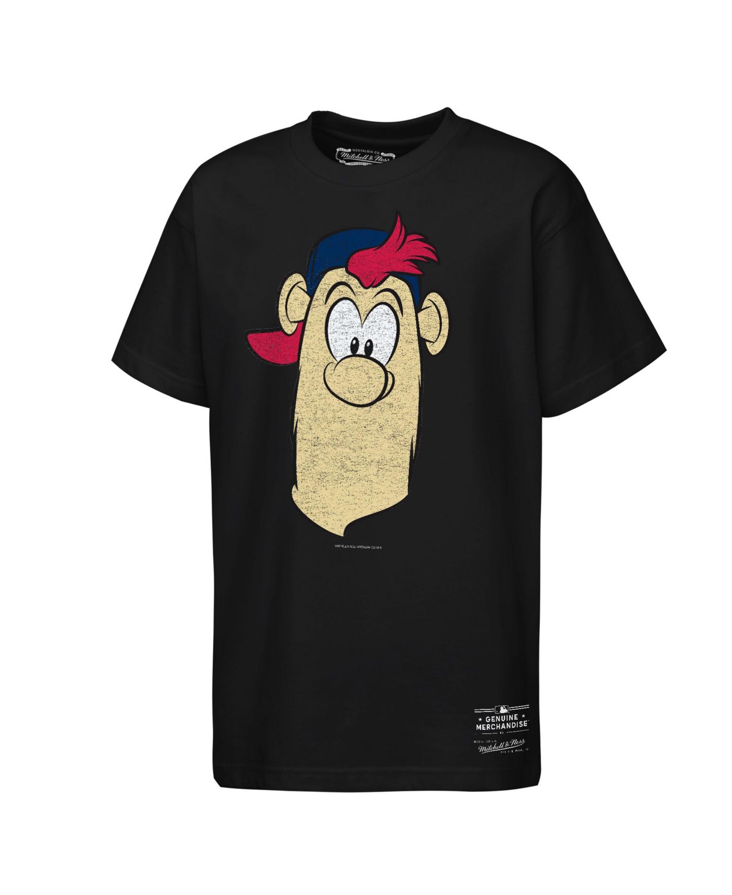 Детская футболка Mitchell & Ness Black Atlanta Braves Big Face Mascot — фото 3