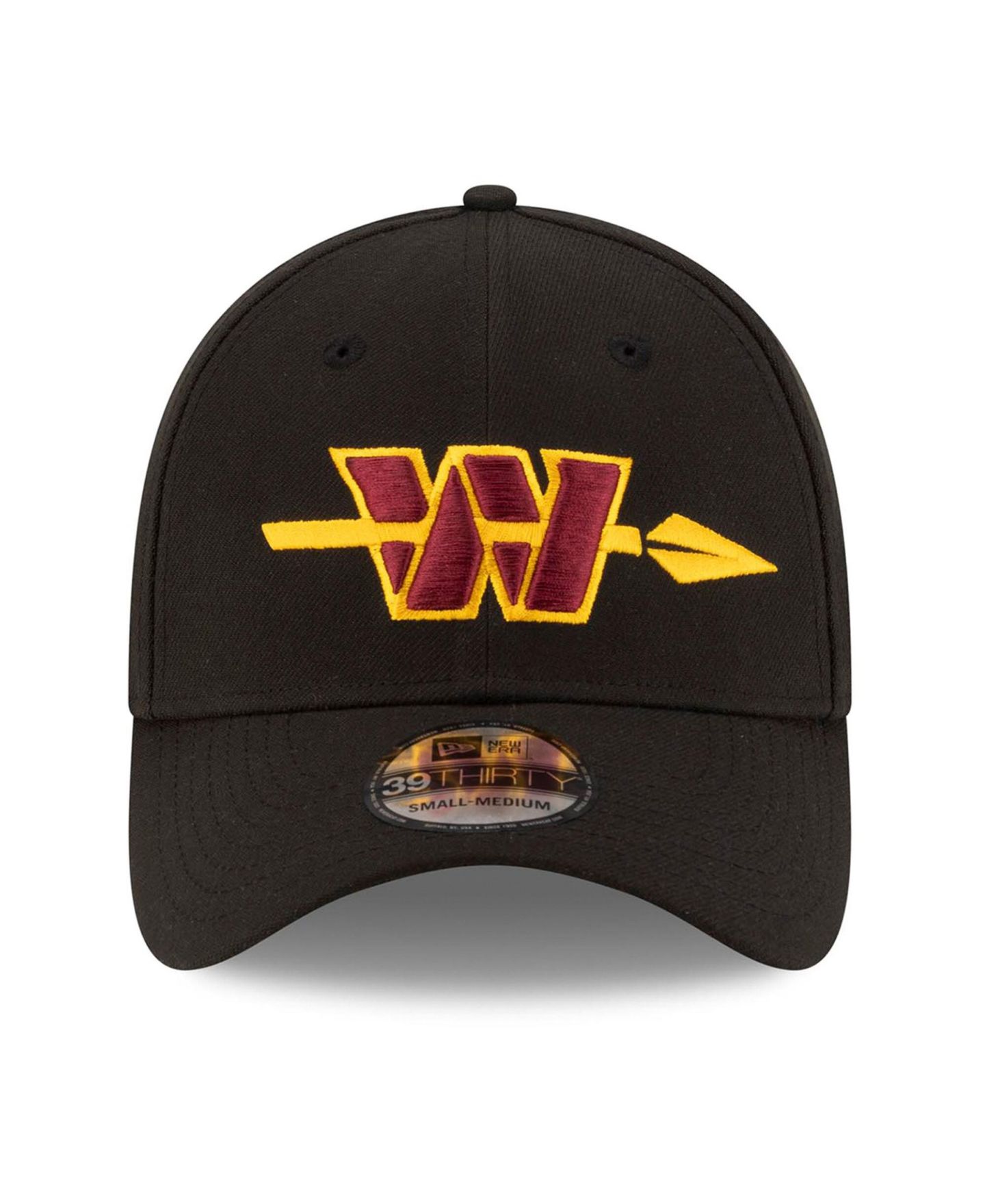 Мужская кепка New Era Black Washington Commanders Alternate 39THIRTY Flex Hat — фото 5