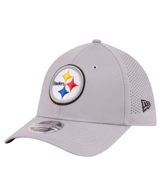 Men's Gray Pittsburgh Steelers 39THIRTY M-Crown Flex Fit Hat