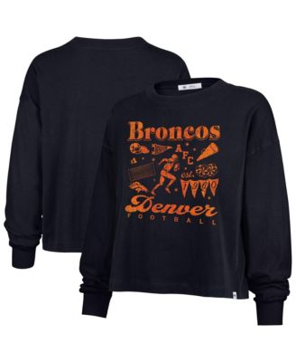 Women's Navy Denver Broncos Team Collage Sydney Long Sleeve T-Shirt