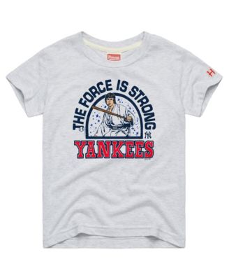 Big Boys and Girls Heather Gray New York Yankees Star Wars x MLB Dark Side T-Shirt