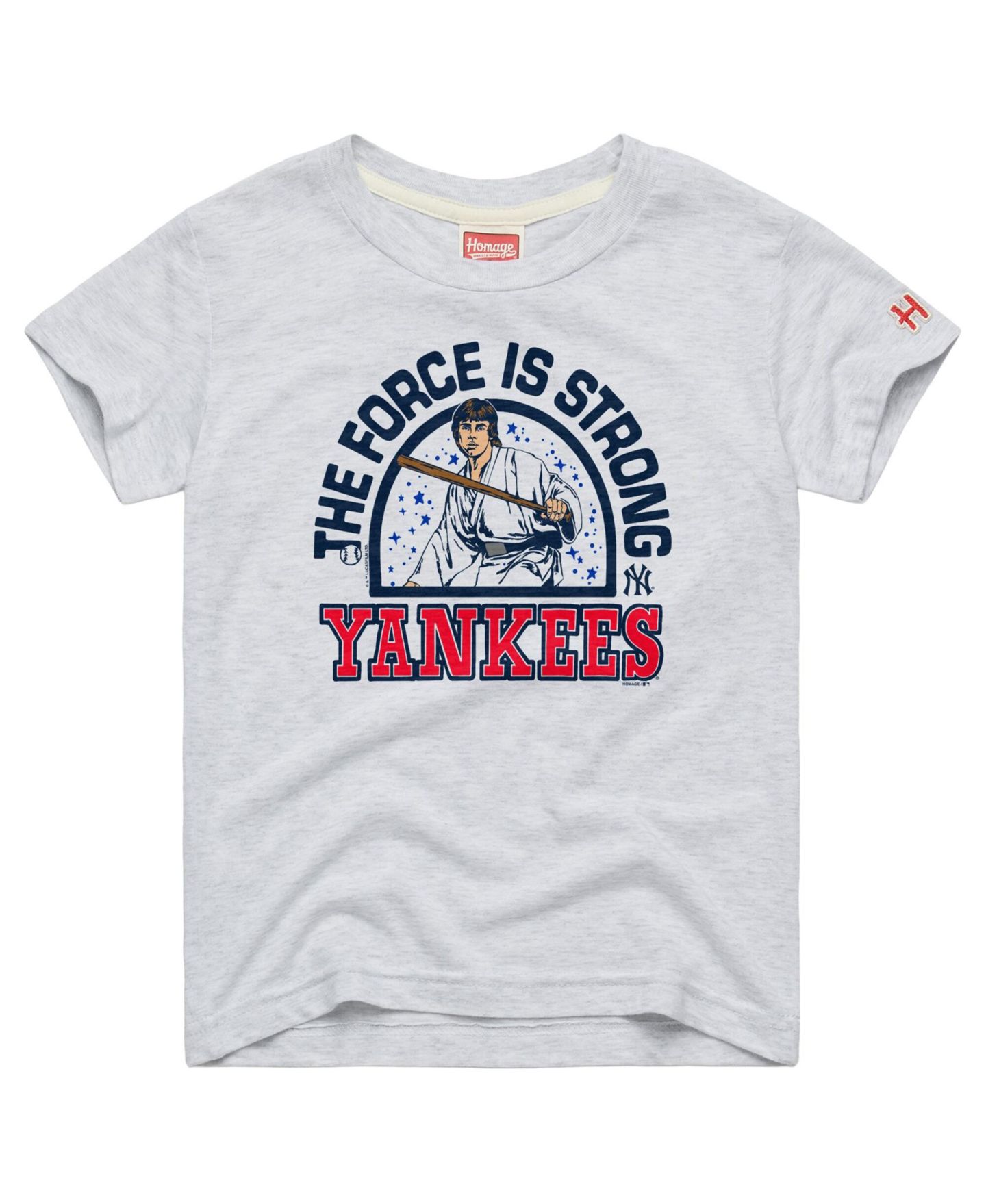 Детская футболка Homage Heather Gray New York Yankees Star Wars x MLB Dark Side — фото 1