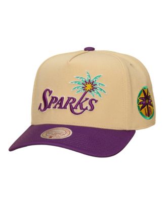 Men's and Women's Khaki/Purple Los Angeles Sparks Pro Pinch Snapback Hat