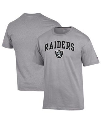 Men's Gray Las Vegas Raiders Arch Over Logo T-Shirt