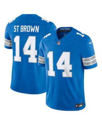 Men's Amon-Ra St. Brown Blue Detroit Lions Vapor F.U.S.E. Stitched Limited Jersey