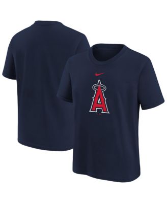 Big Boys and Girls Navy Los Angeles Angels Large Logo T-Shirt