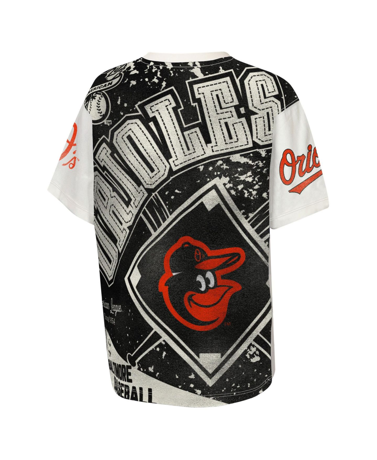 Детская футболка Outerstuff Cream Baltimore Orioles Big League Top Player Bold All-Over-Print — фото 2