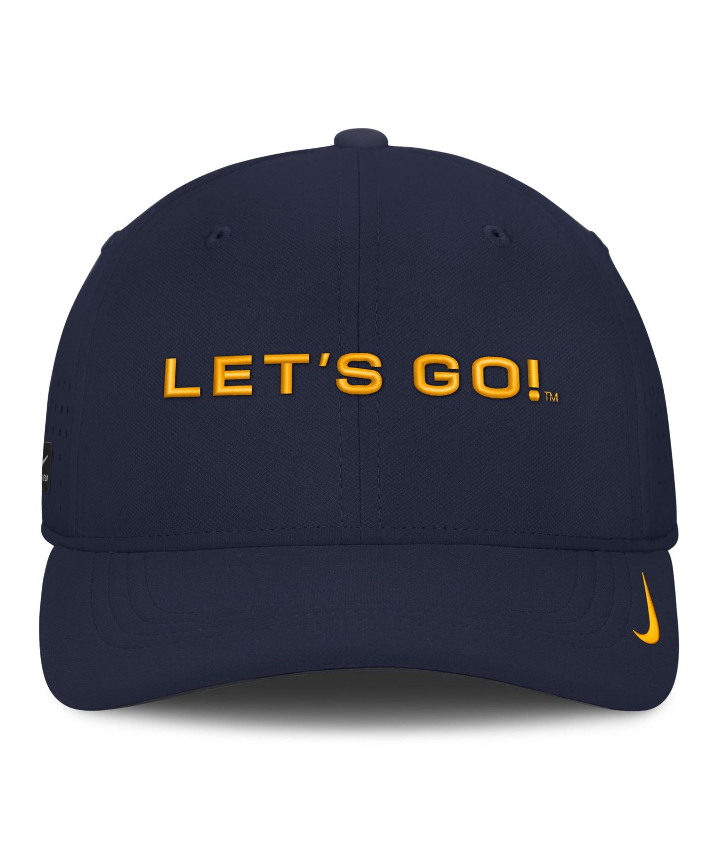 Мужской головной убор Nike Navy West Virginia Mountaineers Gameday Aerobill Swooshflex Dri-FIT Hat — фото 5