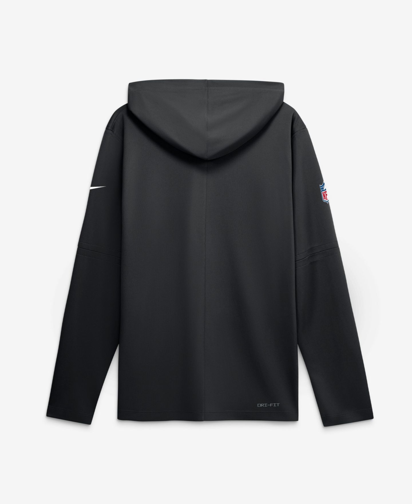 Мужская футболка Nike Detroit Lions Sideline Lightweight Dri-FIT с капюшоном, Black — фото 2