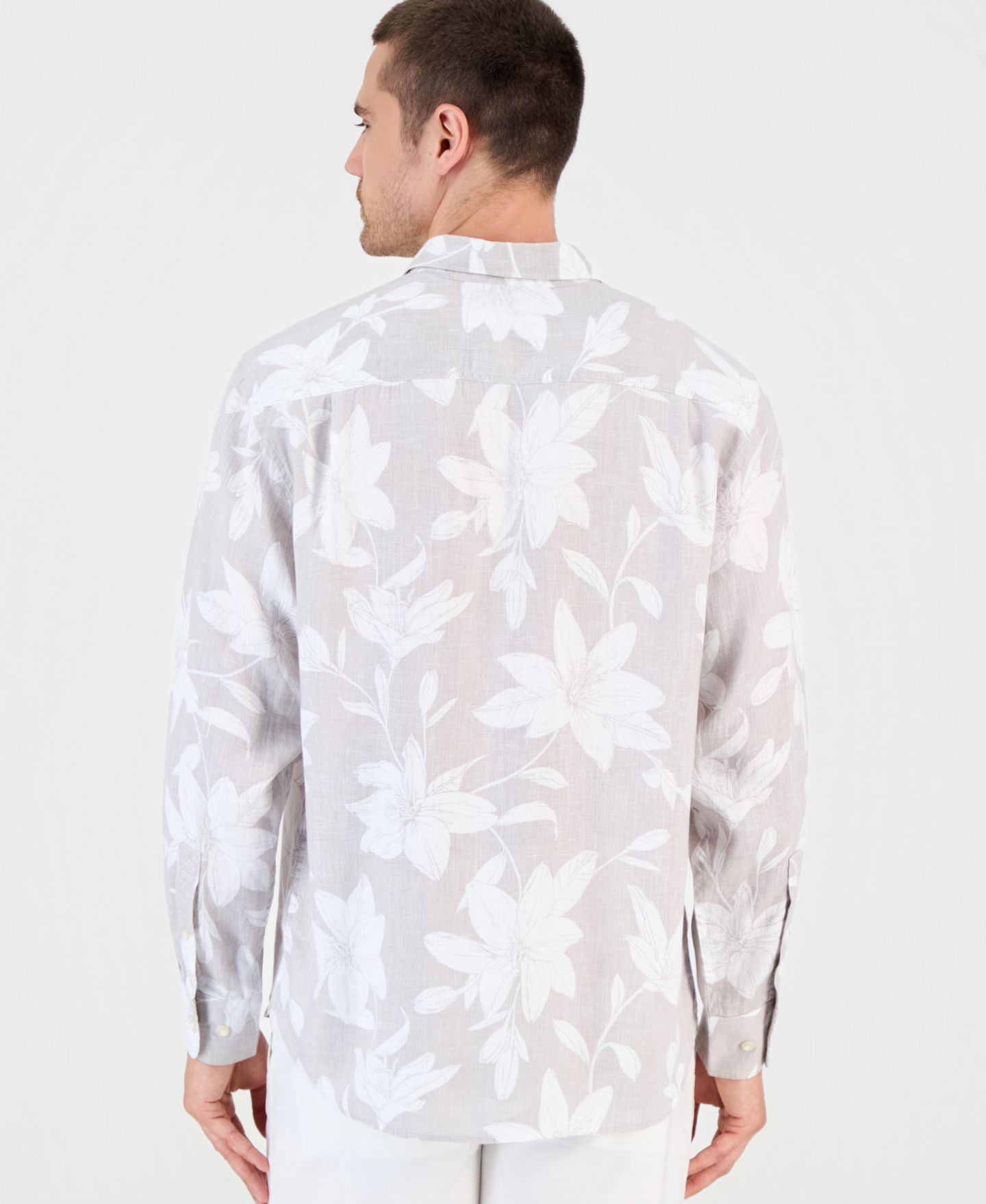 Мужская рубашка Tommy Bahama Reverse-Print Woven, цвет: Morel — фото 3