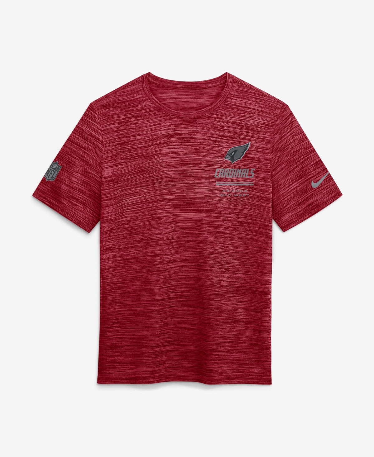 Nike Men's Cardinal Arizona Cardinals Sideline Double Covered Dri-fit Velocity T-Shirt