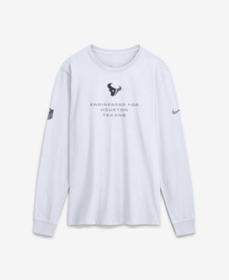 Men's White Houston Texans Sideline Bold Arch Star Dri-FIT Long Sleeve T-Shirt