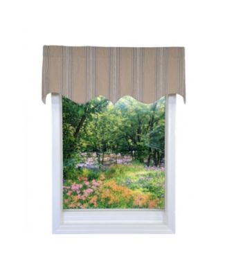 French Stripe Regal Window Valance 100% Cotton Lined Rod Pocket