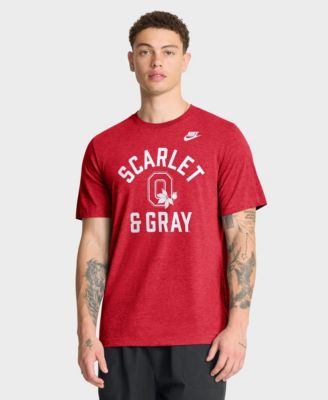 Men's Heather Scarlet Ohio State Buckeyes Legacy&nbsp;Mantra Tri-Blend T-Shirt