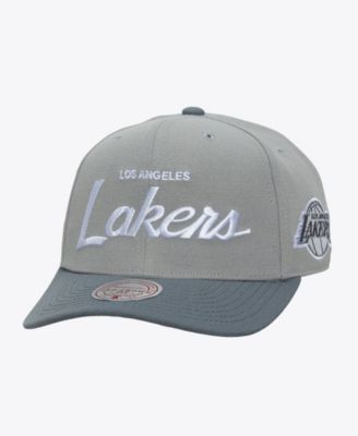 Men's Gray Los Angeles Lakers Thunderstorm Head Coach Pro Crown Snapback Hat