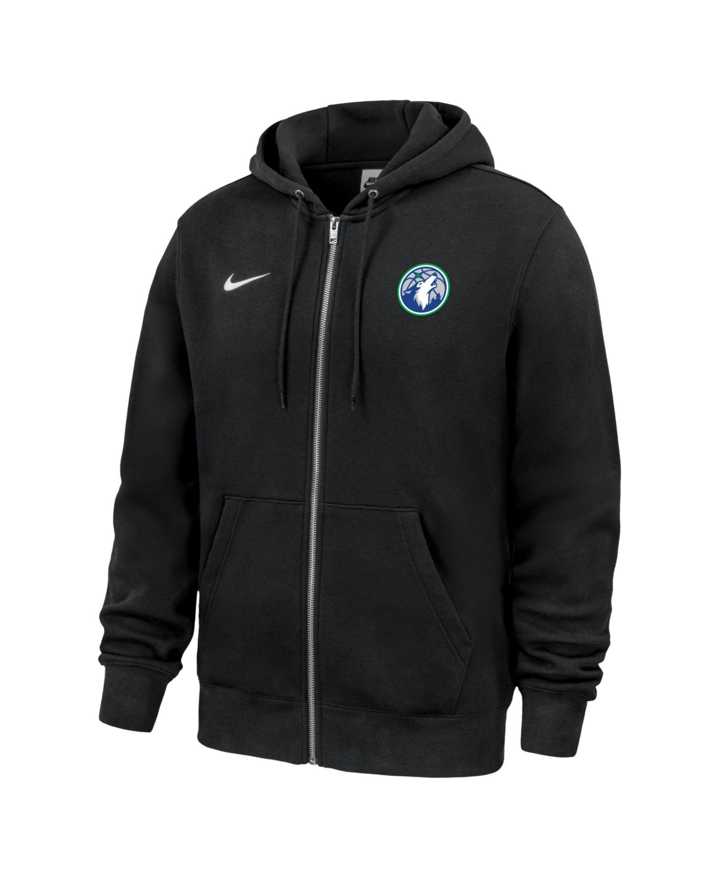 Мужское худи Nike Black Minnesota Timberwolves Club Fleece Full-Zip — фото 1