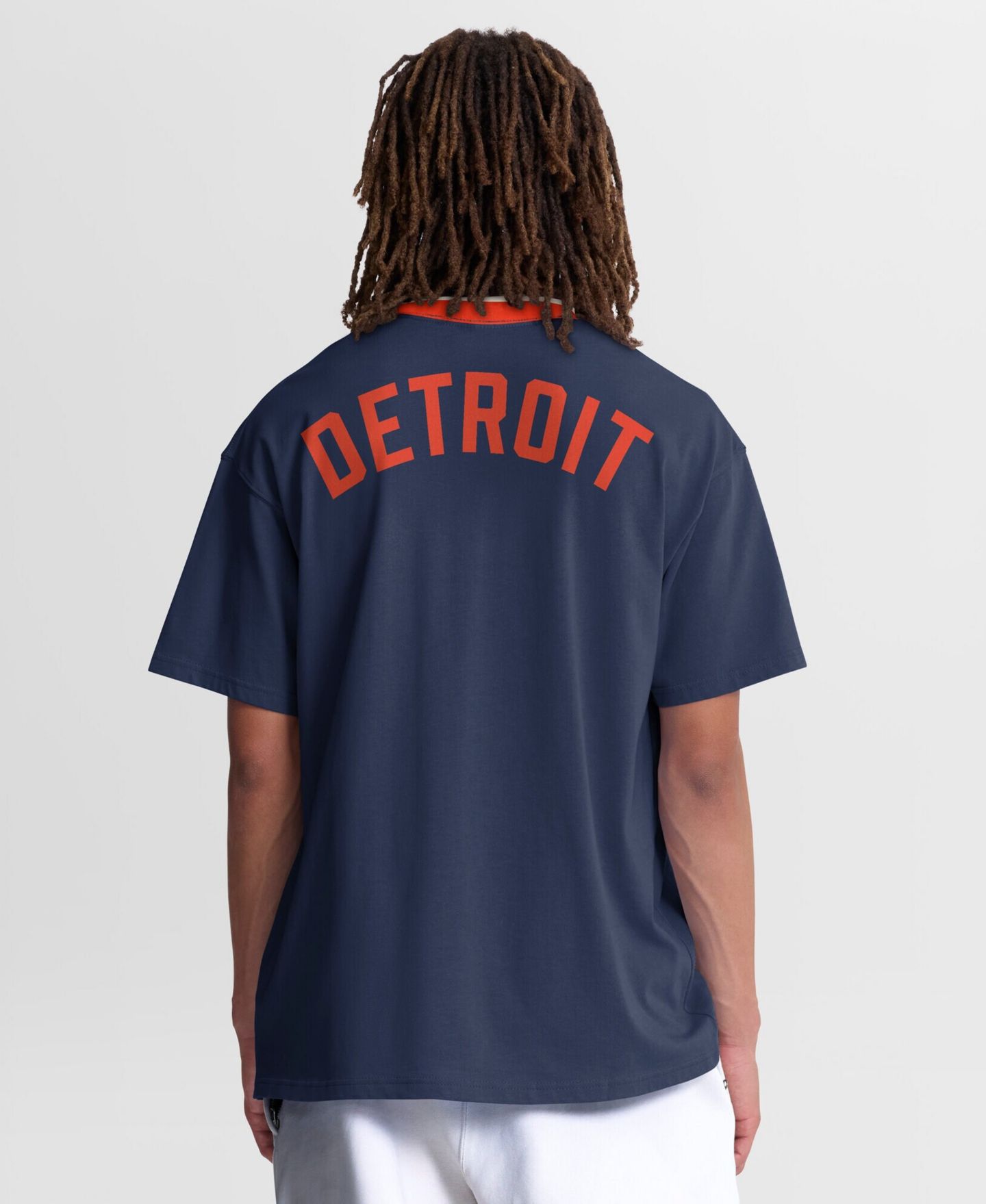 Мужская футболка Nike Navy Detroit Tigers Cooperstown Collection Ringer — фото 5