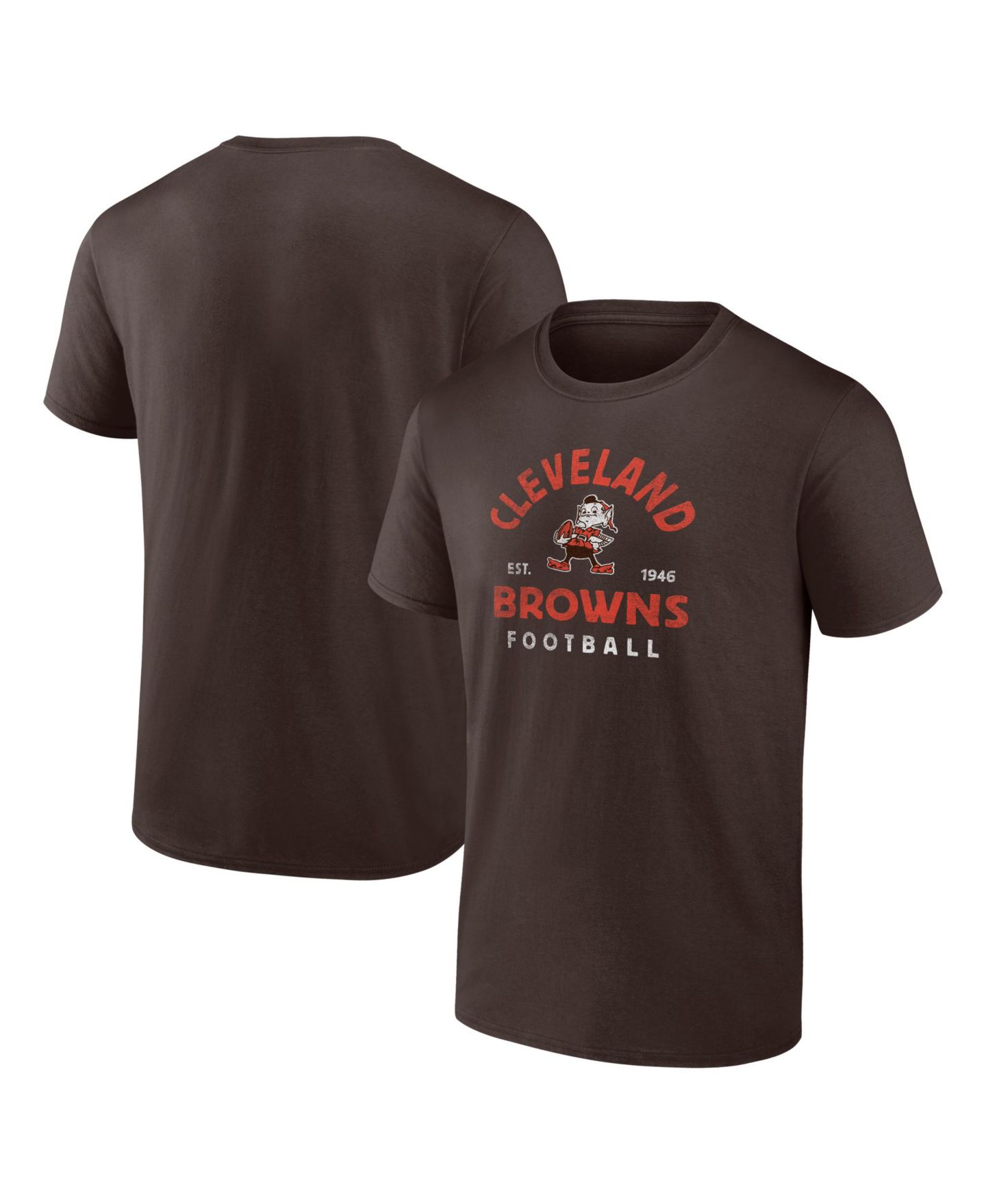 Мужская футболка Logo Athletic Brown Cleveland Browns Arch — фото 1