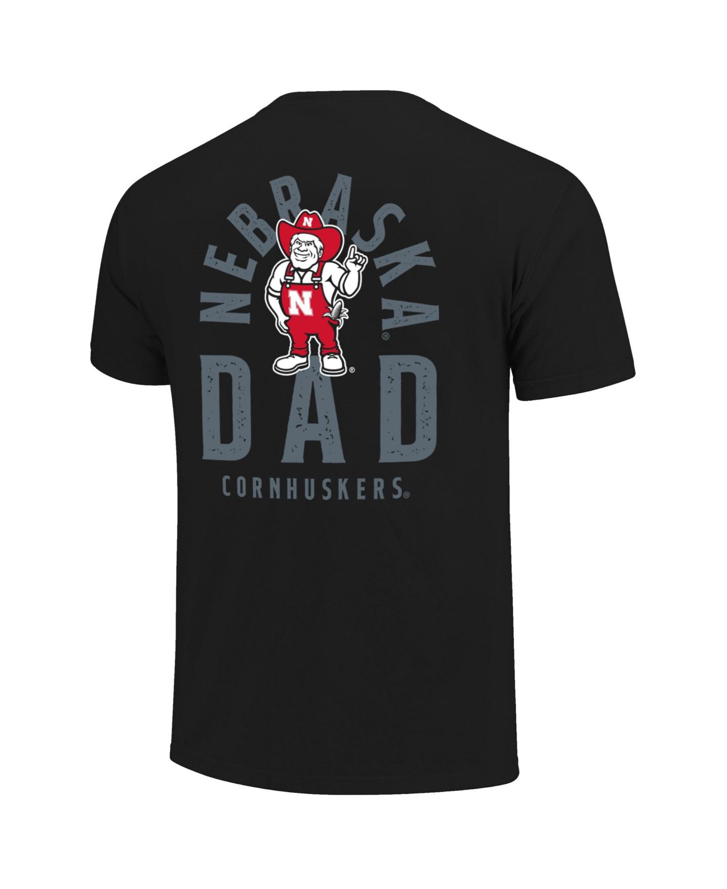 Мужская футболка Image One Black Nebraska Huskers Father's Day Mascot Overlay — фото 2