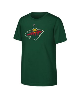Big Boys and Girls Green Minnesota Wild Primary Logo T-Shirt