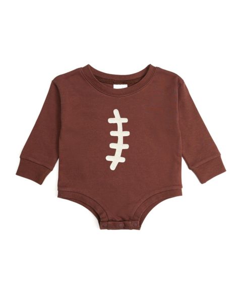 Комбинезон Sweet Wink Football Lace Patch Long Sleeve для мальчиков-малышей, цвет: Коричневый