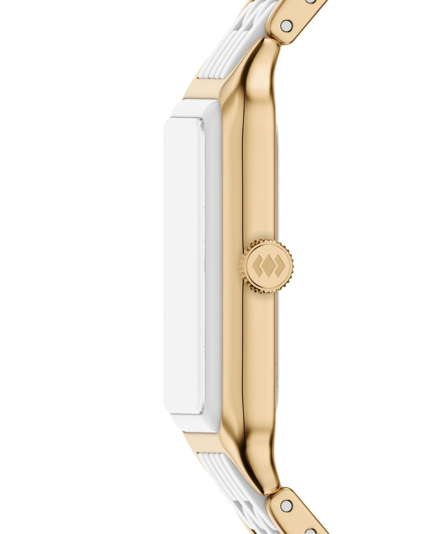 Женские часы Fossil Raquel Three-Hand Date Gold-Tone Stainless Steel White Ceramic 26mm — фото 3
