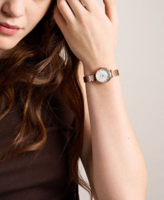Women\'s Rose Gold-Tone Stainless Steel Heidi Three-Hand Crystal Wrist Watch Fossil-Women-s-Gabby-Three-  main image 3