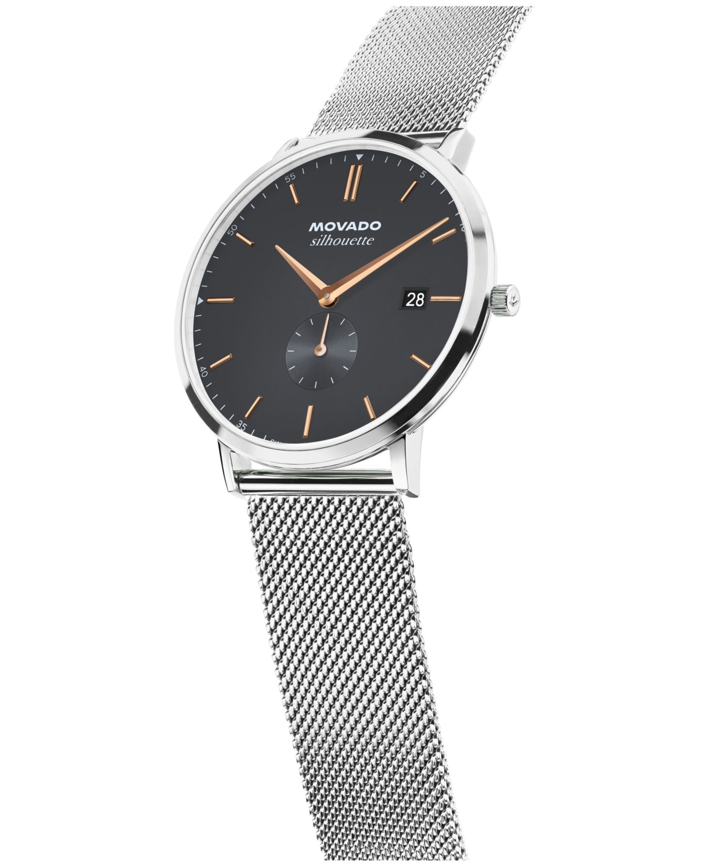 Мужские часы Movado Silhouette Swiss Quartz Stainless Steel Watch 40mm — фото 2