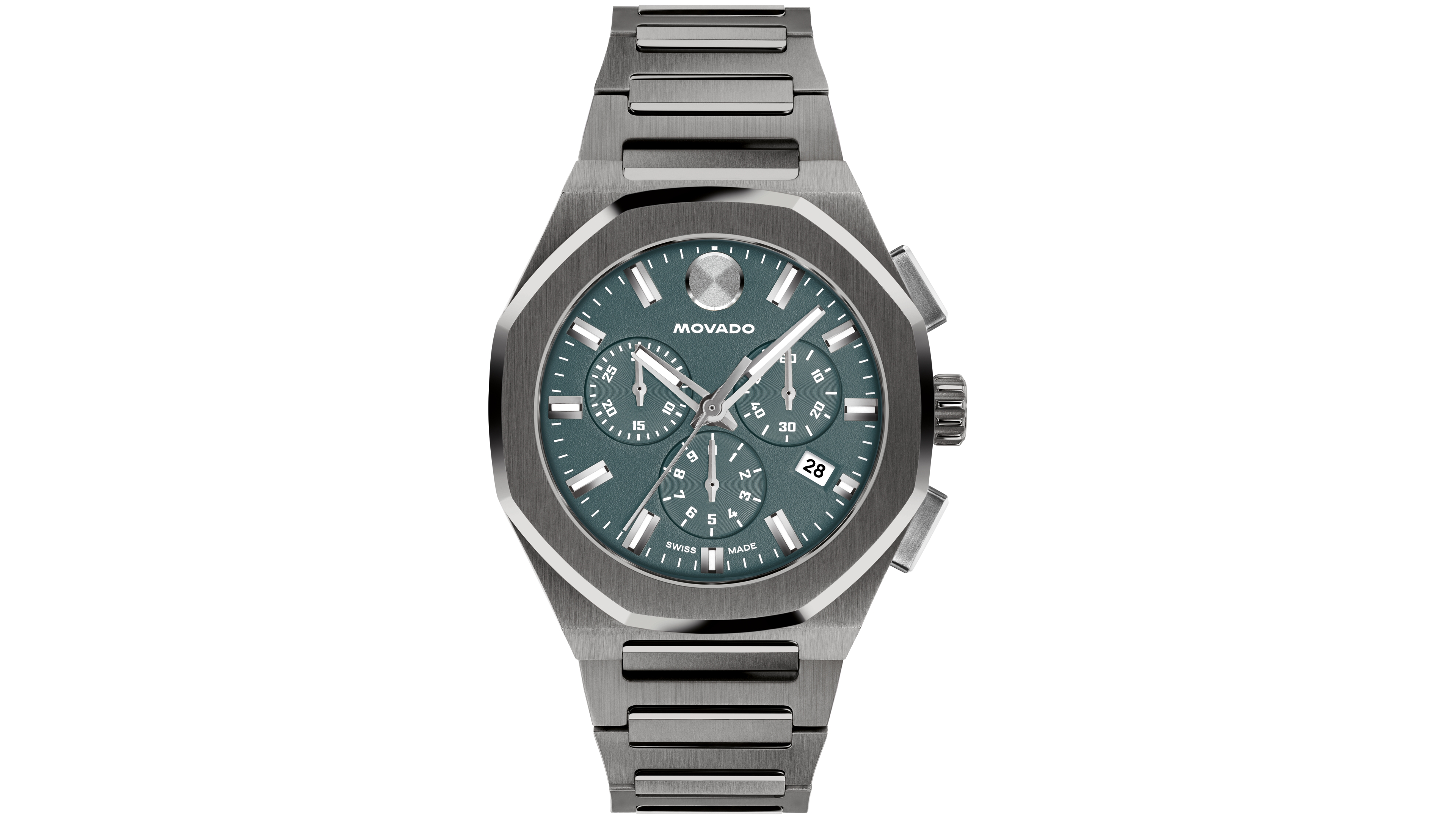 Movado Men's Centurion Swiss Quartz Chrono Gray Mid Pvd Watch 40mm