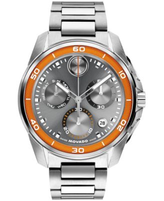 Men's Bold Verso S Swiss Quartz Chrono Stainless Steel Watch 44mm