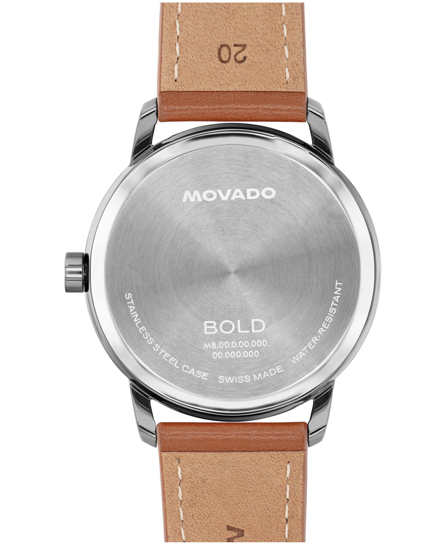 Мужские часы Movado Bold Echo Swiss Quartz Cognac Leather Watch 40mm — фото 3