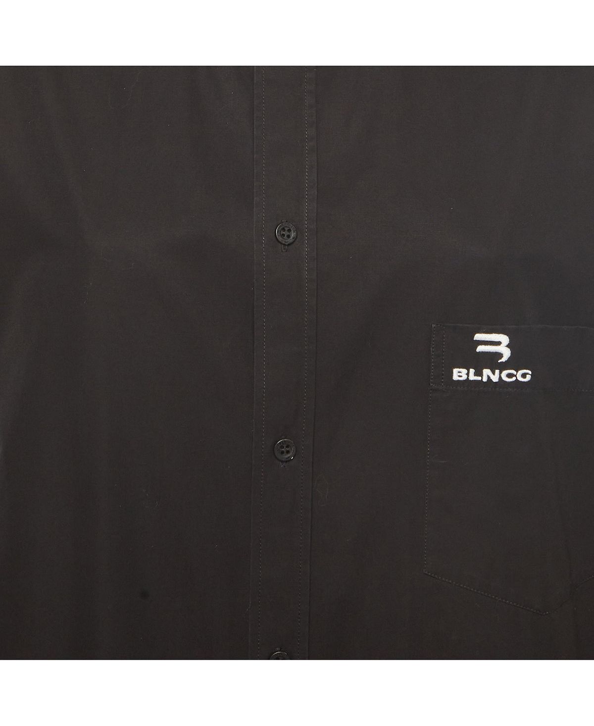 Pre-Owned Balenciaga Women's Oversized Logo-Embroidered Cotton Button-Down Shirt view 4 — MAYCSS fashion products