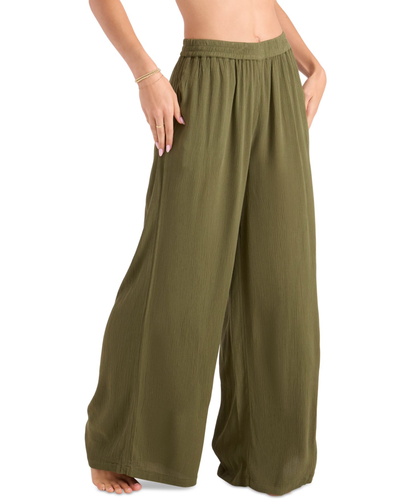 Женские брюки Volcom Stoneshine Junkie Pull-On Cover-Up, цвет: Bay Leaf — фото 1