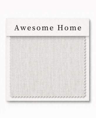 Linen Texture Blackout Grommet Curtain Fabric Swatch, 3"x3"