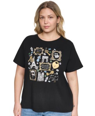 Plus Size Crewneck Whimsy Frames Logo T-Shirt