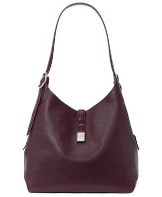 Deco Croc Embossed Medium Shoulder Handbag