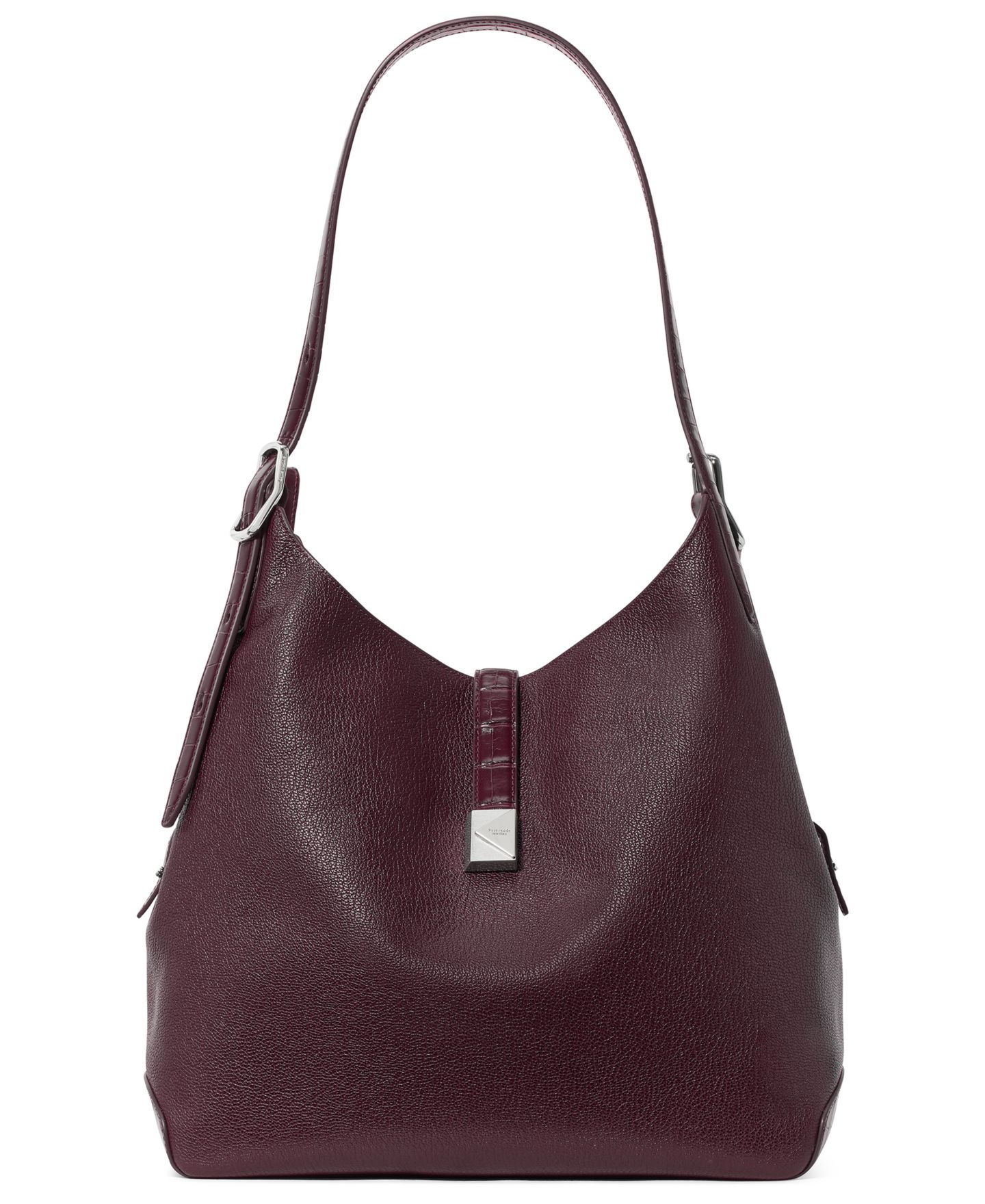 Женская сумка kate spade new york Deco Leather Medium Shoulder, цвет: Ежевичный — фото 1
