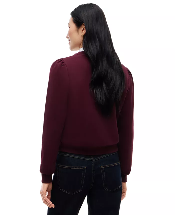 Women's Puff-Sleeve Script Sweatshirt - thumbnail 8