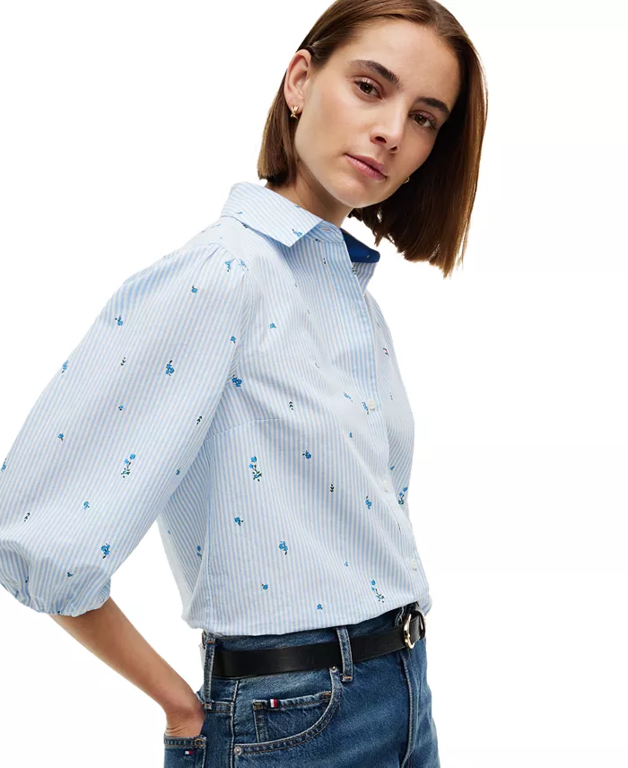 Women's Printed 3/4-Sleeve Shirt - thumbnail 6