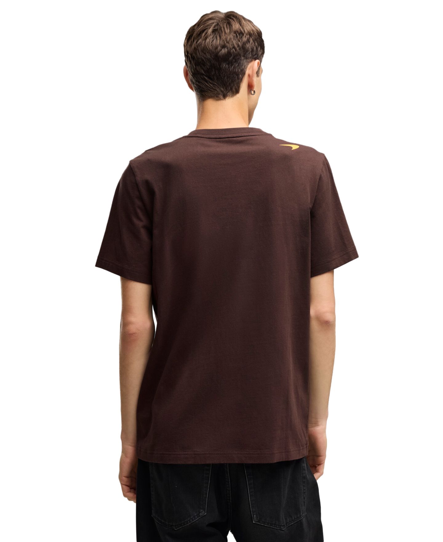 Мужская футболка PUMA McLaren Essentials Collection Crewneck, цвет: Шоколадный — фото 3