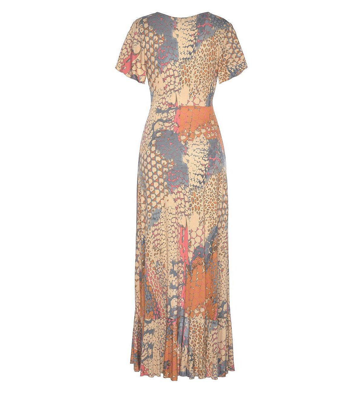 LASCANA Women's Printed Side Slit Maxi Dress view 6 — MAYCSS fashion products