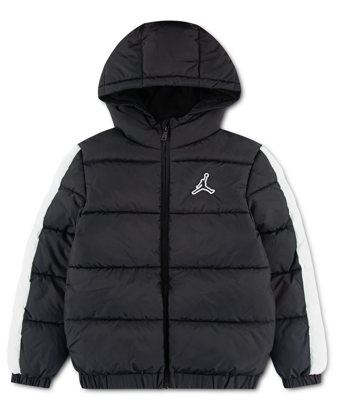 Куртка Jordan Color-Block Long-Sleeve Puffer Jacket для мальчиков, цвет: Чёрный — фото 1