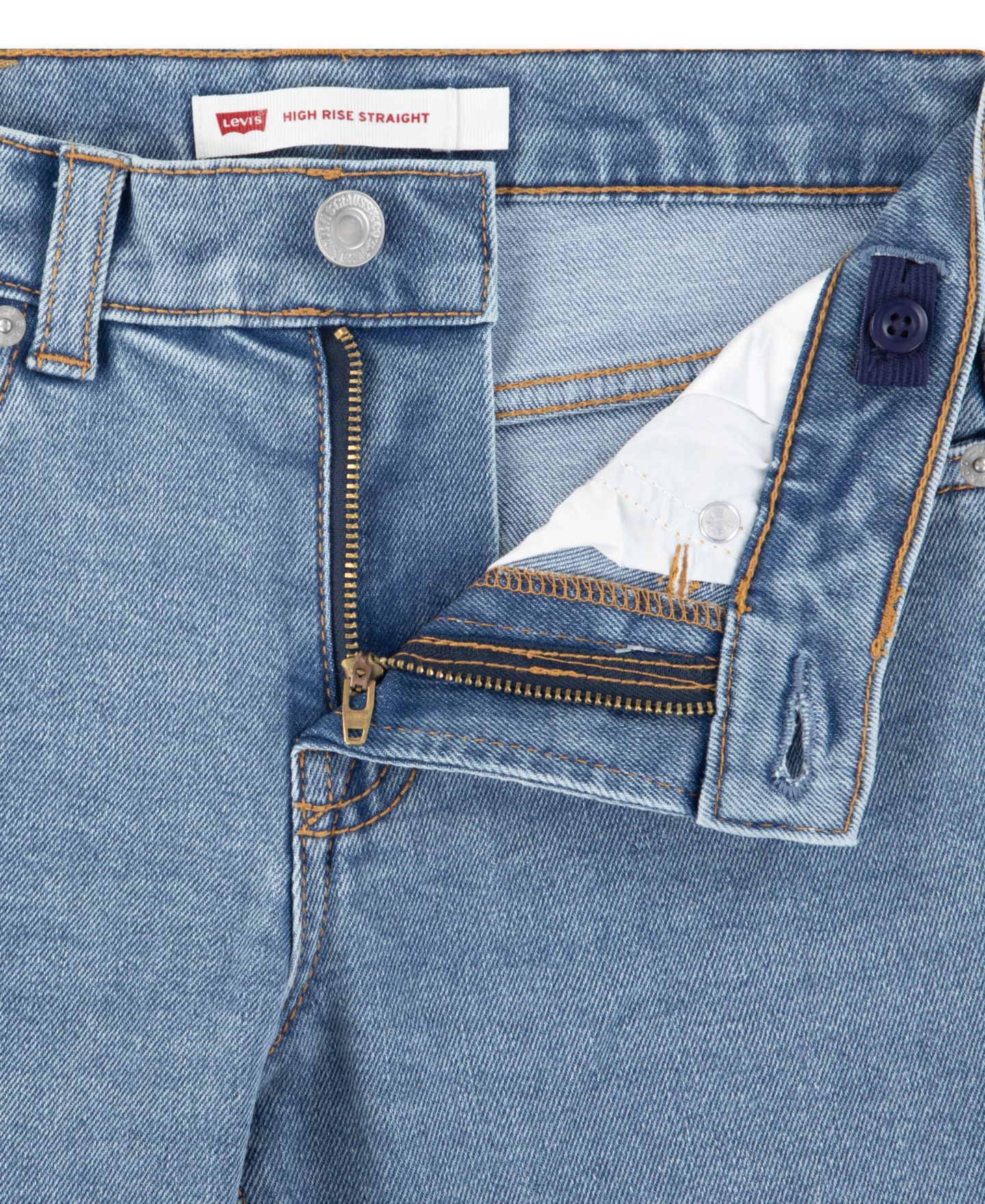 Джинсы Levi's Lace Up High-Rise Straight Jeans для девочек, цвет: Good Grades — фото 3