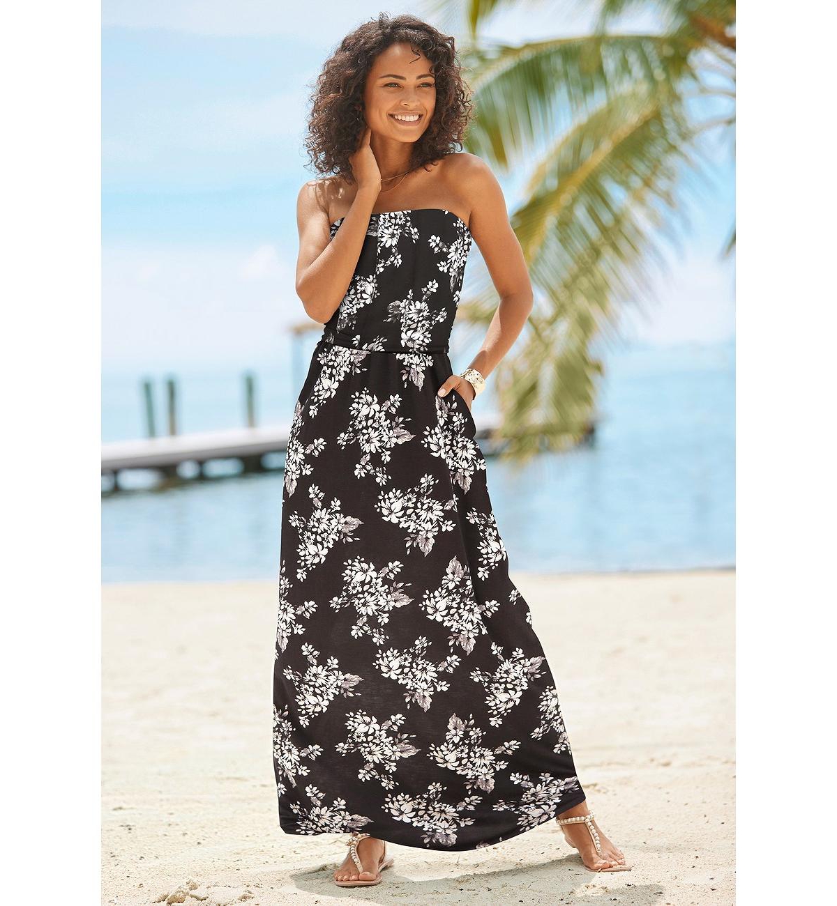 Lascana Women's Bandeau Maxi Dress