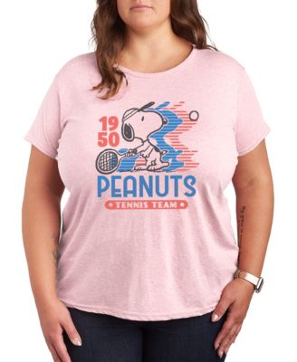 Plus Size Peanuts Snoopy Tennis Team Graphic T-Shirt
