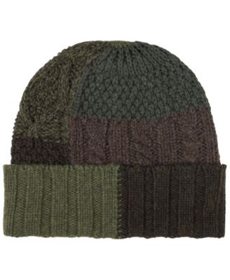 Men's Intarsia Patchwork Beanie Hat