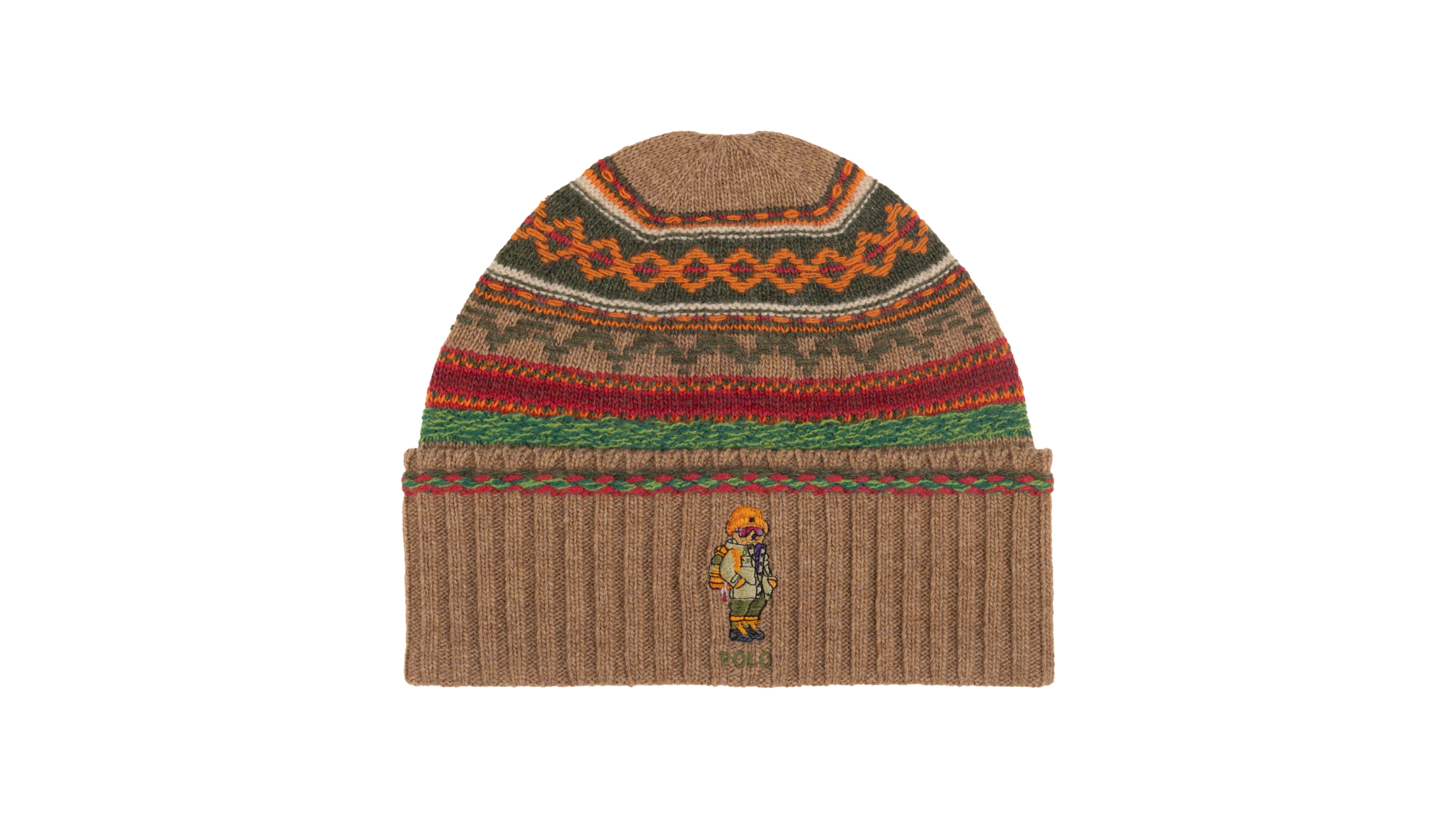 Polo Ralph Lauren Men's Fair Isle Redrock Bear Beanie