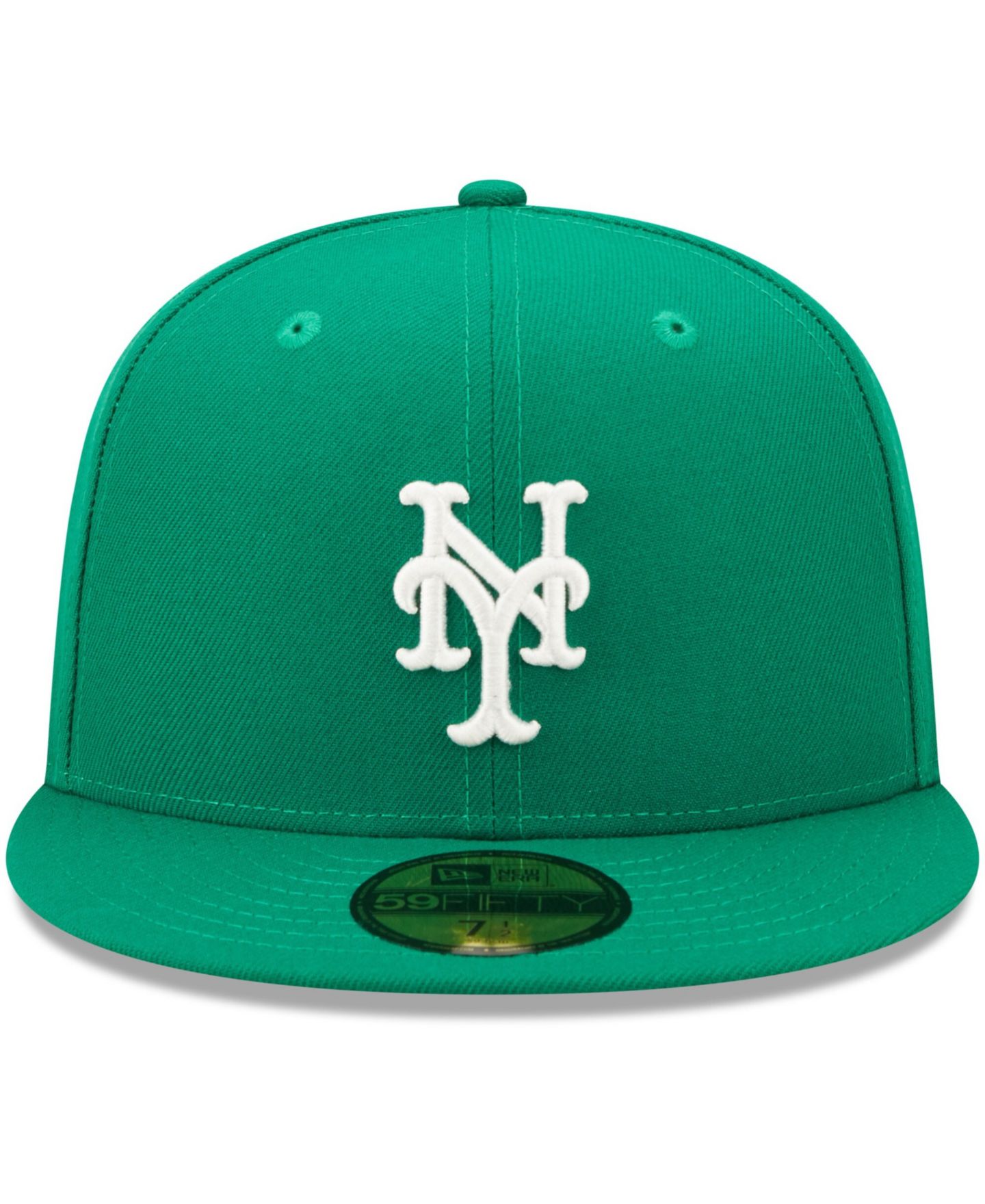 Мужская кепка New Era Kelly Green New York Mets White Logo 59FIFTY Fitted Hat — фото 2